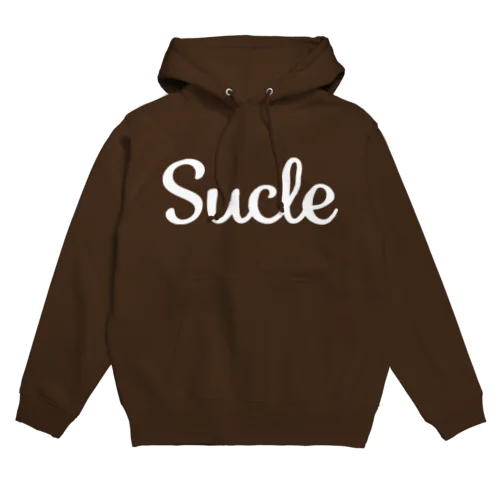 Sucle白いロゴ Hoodie