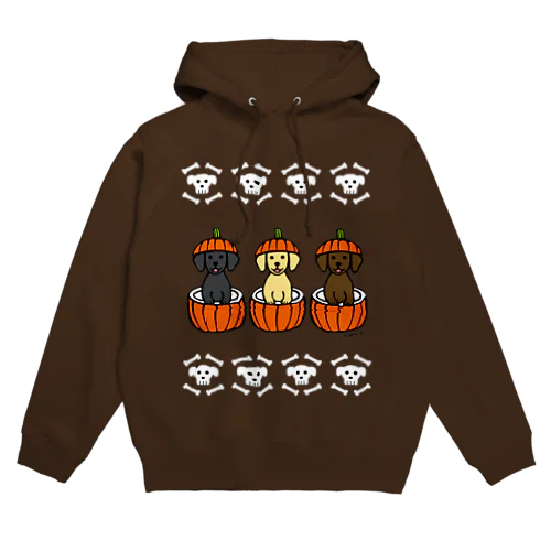 ハロウィンかぼちゃのラブラドール Hoodie