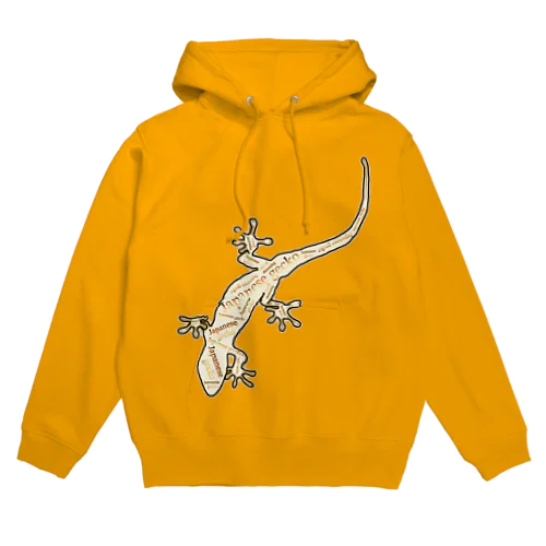 Japanese gecko(ニホンヤモリ)　英語デザイン Hoodie