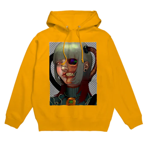 サイバーオンナちゃん　骸骨 Hoodie