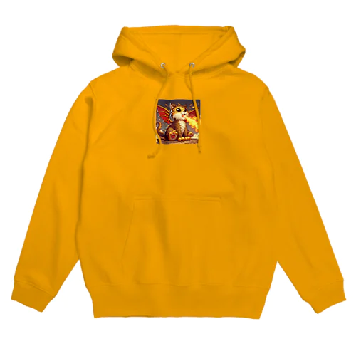 火噴き猫ドラゴン Hoodie