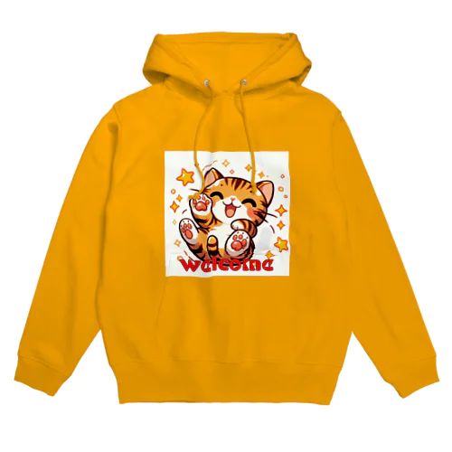 楽しく笑う肉球の猫ちゃん Hoodie