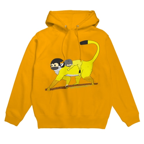 ボリビアリスザルの親子 Hoodie