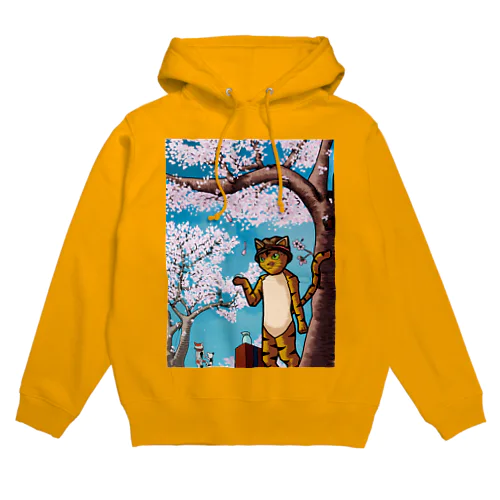 ネコの花見 Hoodie