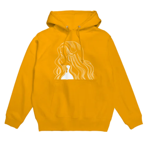 みつめる横顔(white ver) Hoodie