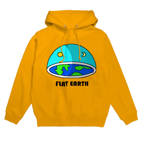 フラットアース　(FLAT　EARTH）透明背景 Hoodie