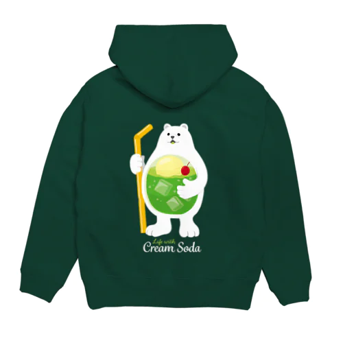 シロクマのクリームソーダのある暮らし Hoodie