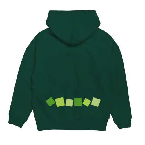 緑色の四角形 Hoodie