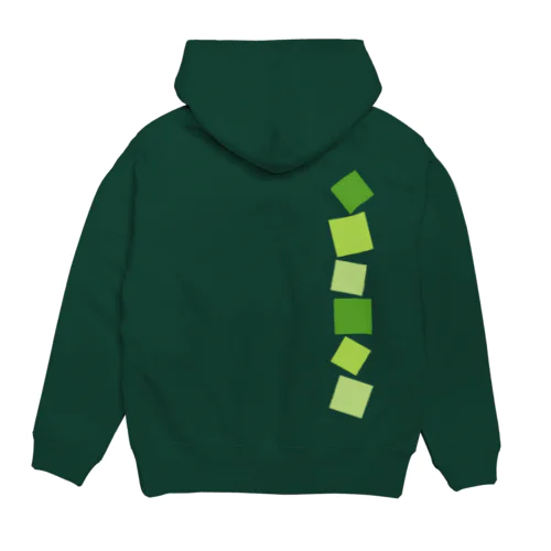 緑色の四角形 Hoodie