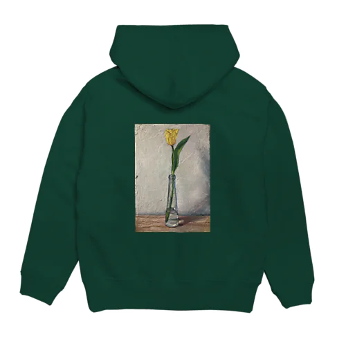 黄色いチューリップの油絵 Hoodie