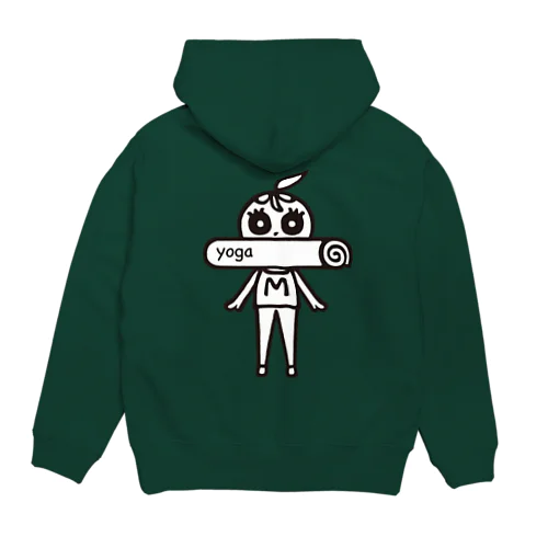 ヨガマットをくわえたヨギ（ホワイト） Hoodie