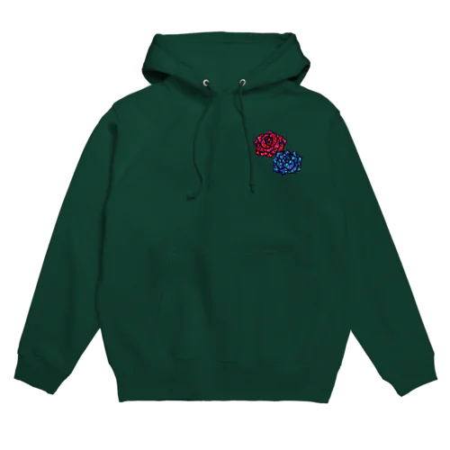 赤いバラ青い薔薇 Hoodie