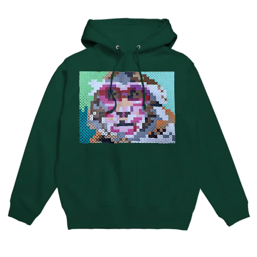 アイロンビーズのニホンザル Hoodie