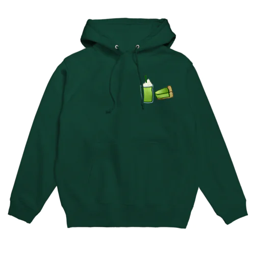 お抹茶スイーツ ワンポイント/Matcha sweets onepoint Hoodie