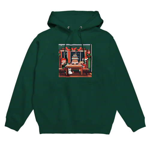 クリスマスパーティ　ドット絵 Hoodie