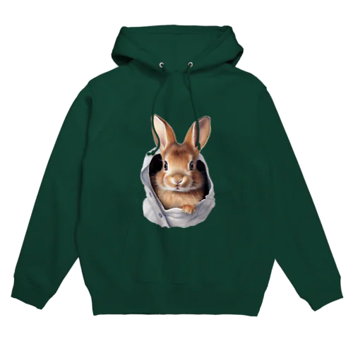 ポケットインうさぎ Hoodie