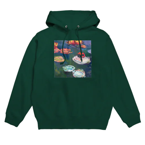 名画を楽しむてんとう虫〜水面の絵画〜 Hoodie