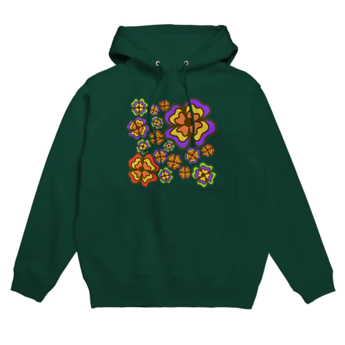 レトロポップフラワー70's Hoodie