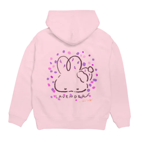 おふとんうさぎとラベンダー Hoodie