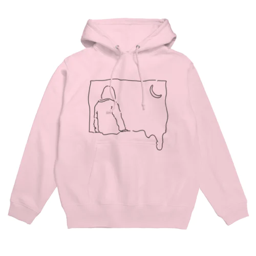 "チルないと"Melting Window(Black Line) Hoodie