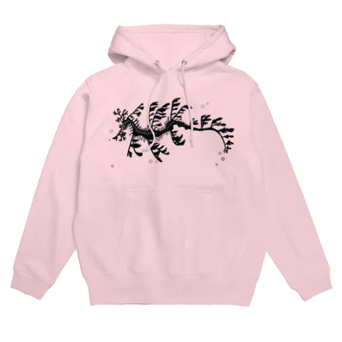 リーフィーシードラゴン　白黒 Hoodie