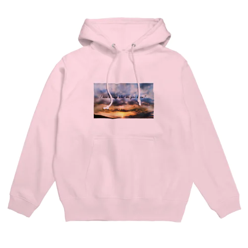 夕日を見ながら夢語ろ Hoodie