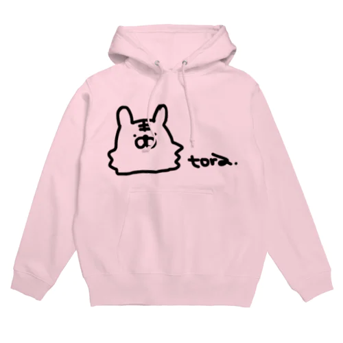 ぺちゃっとした虎（の黒）。 Hoodie