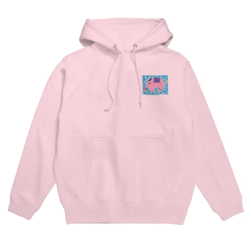 ピンクの象 Hoodie