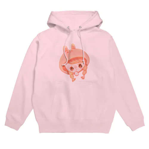 うさぎ帽の三つ編みちゃん Hoodie