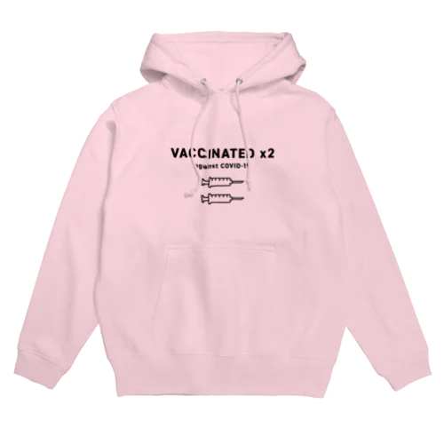 ワクチン接種済(VACCINATED 2回接種済み) パーカー