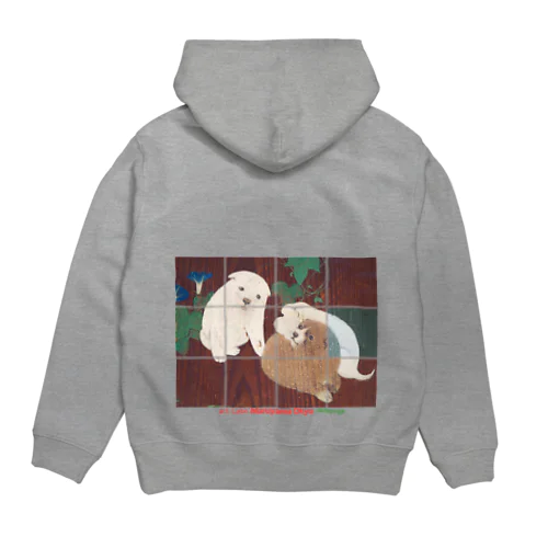 円山応挙 【世界の名画】 朝顔狗子図杉戸 円山派 犬 子犬 日本画 絵画 美術 art Hoodie