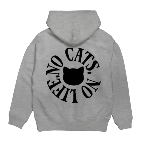 no cat. no life.　サークル　バックプリント Hoodie