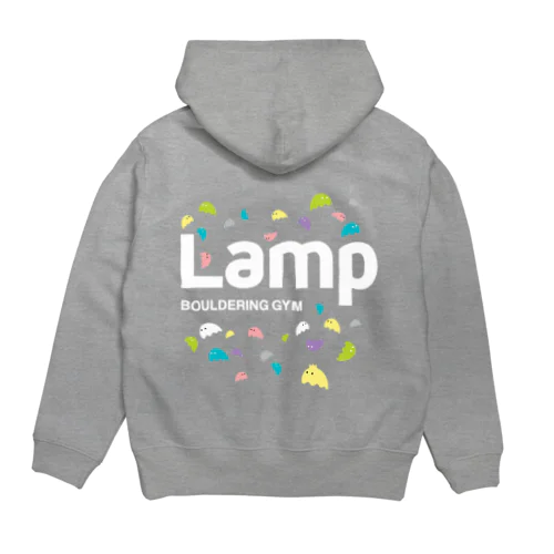 Lampちゃん白ロゴ パーカー