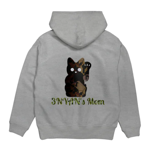 ねこ  3Nyan's Mom ロゴ Hoodie