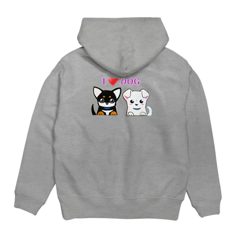 I♥DOG 吹雪＆小次郎 Hoodie