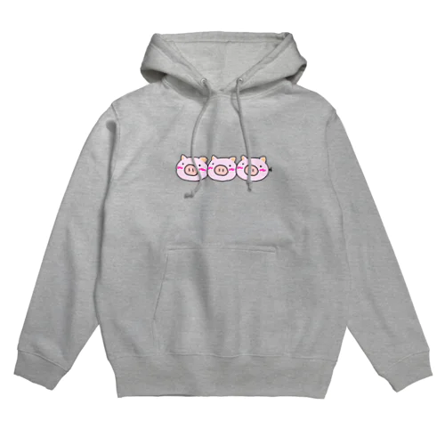 三匹のぶたこさん Hoodie