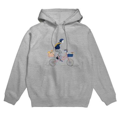 自転車と生活　アカ Hoodie