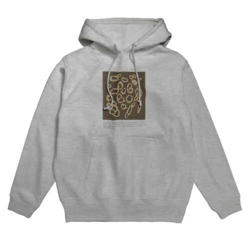 ワモン アザラシ 柄 ブラウン Ringed seal pattern Brown Hoodie