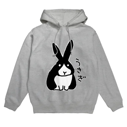 白黒うさぎ Hoodie