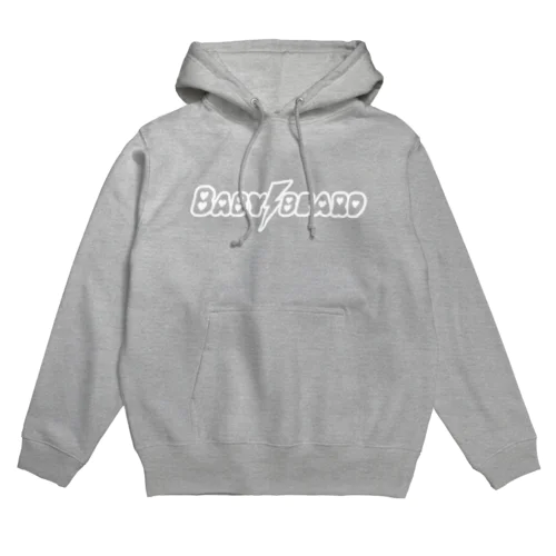 BABYBEARD Official LOGO (white) パーカー