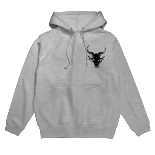 ドラゴンスカル黒 Hoodie