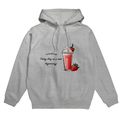 ストロベリーフラペチーノとメッセージ Hoodie