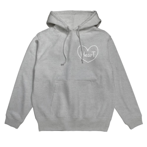 ハート/白字 Hoodie
