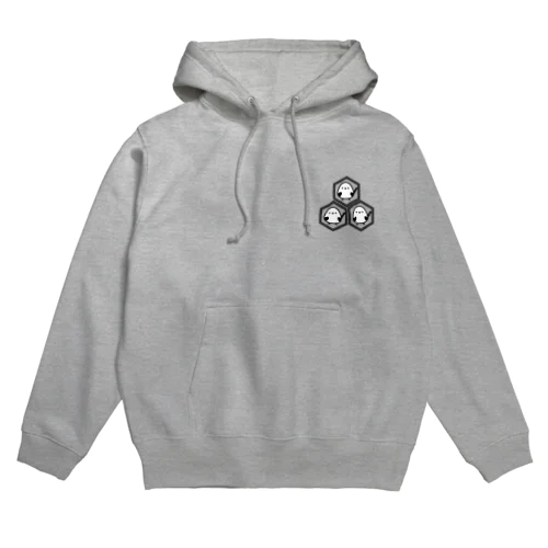 三盛り亀甲シマエナガ家紋 Hoodie