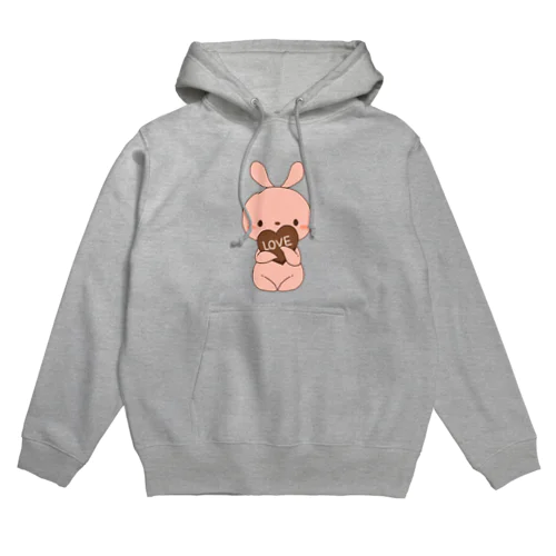 腹ペコうさぎとチョコ Hoodie