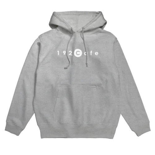 192Cafeロゴパーカー White Hoodie