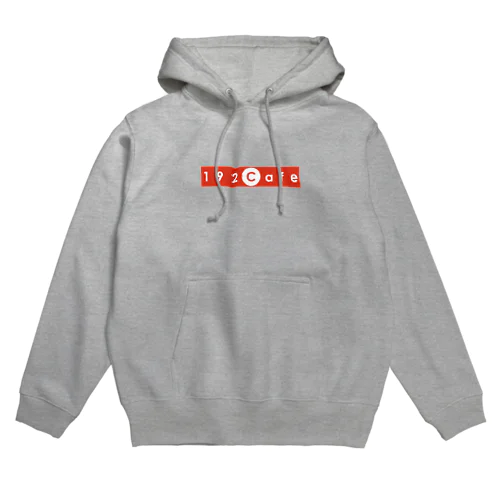 192Cafeロゴパーカー Red-White Hoodie