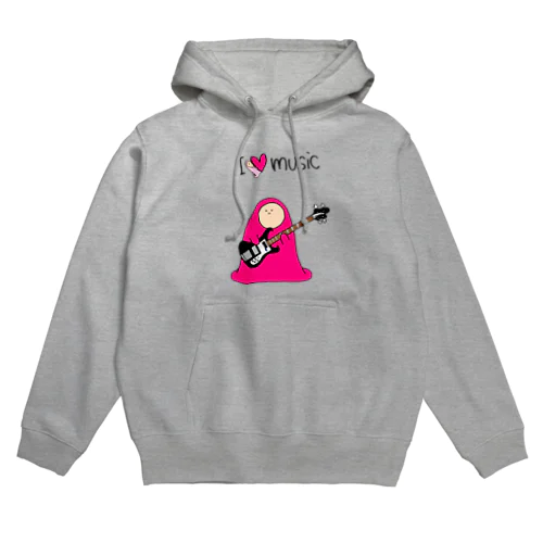 I LOVE MUSIC - アイラヴミュージック エレクトリックベースVer.  Hoodie