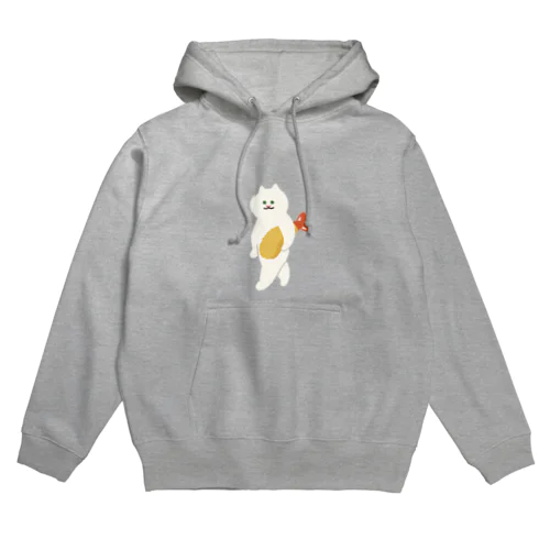 【中】エビフライをさわやかに運ぶねこ Hoodie