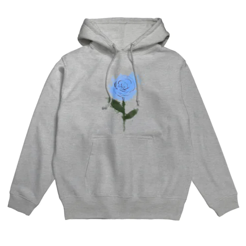 青色のバラ Hoodie